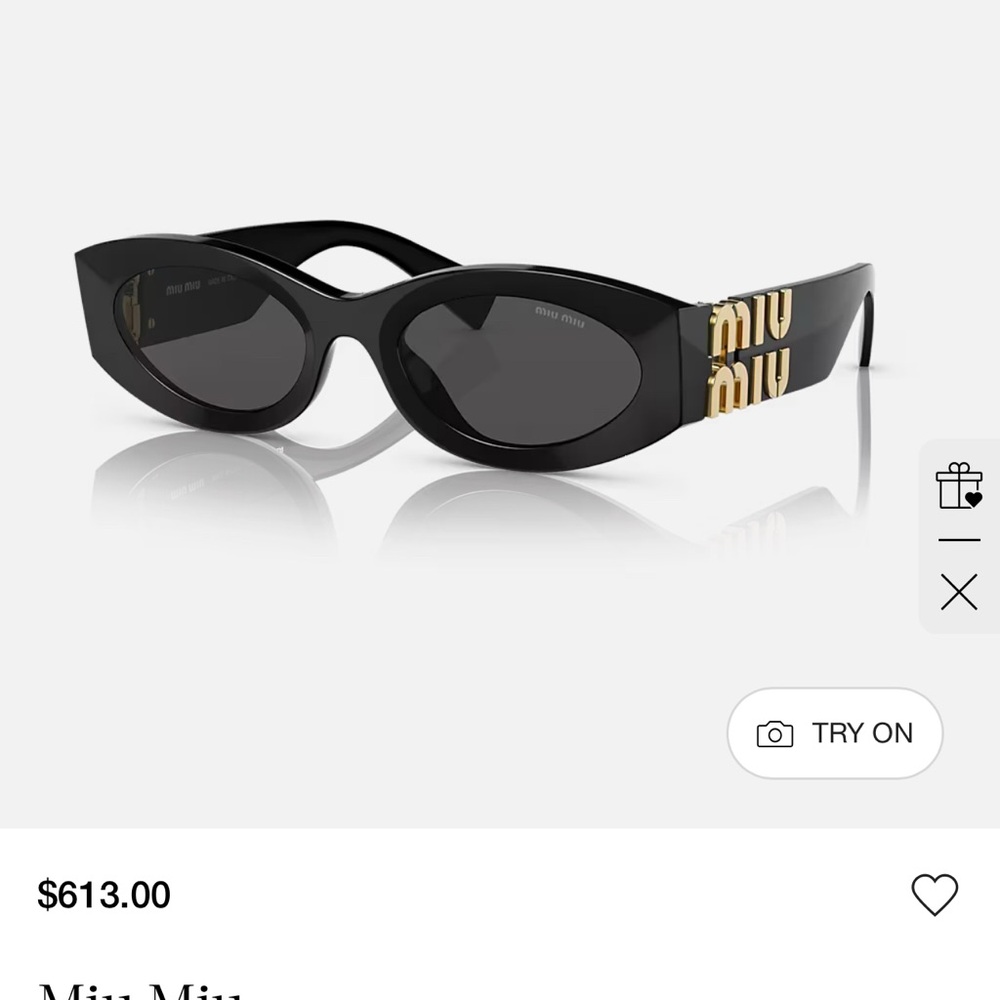Miu Miu Black Sunglasses - NEW